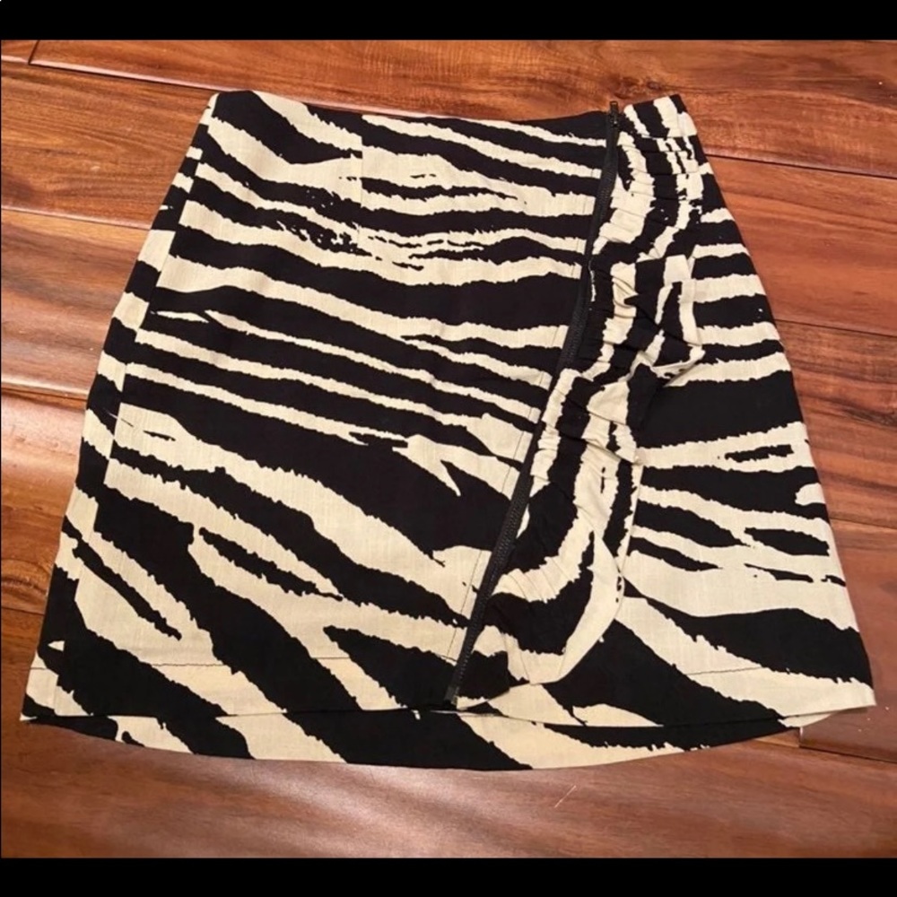 Free People zebra print skirt
